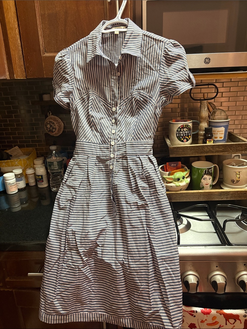 Cotton shirt dress